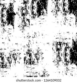 Vector grunge overlay texture. Black and white background. Abstract monochrome image includes a faded effect in dark tones