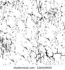 Vector grunge overlay texture. Black and white background. Abstract monochrome image includes a faded effect in dark tones