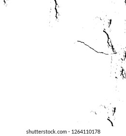 Vector grunge overlay texture. Black and white background. Abstract monochrome image includes a faded effect in dark tones