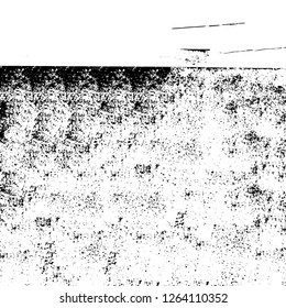 Vector grunge overlay texture. Black and white background. Abstract monochrome image includes a faded effect in dark tones