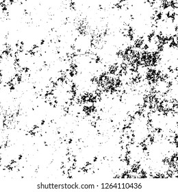 Vector grunge overlay texture. Black and white background. Abstract monochrome image includes a faded effect in dark tones