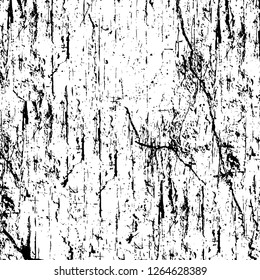 Vector grunge overlay texture. Black and white background. Abstract monochrome image includes a faded effect in dark tones