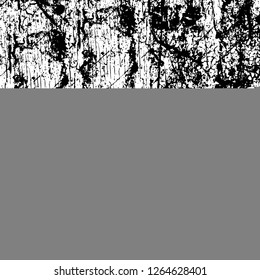 Vector grunge overlay texture. Black and white background. Abstract monochrome image includes a faded effect in dark tones