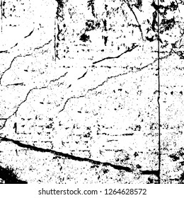 Vector grunge overlay texture. Black and white background. Abstract monochrome image includes a faded effect in dark tones
