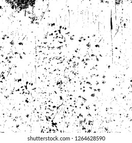 Vector grunge overlay texture. Black and white background. Abstract monochrome image includes a faded effect in dark tones