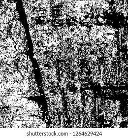 Vector grunge overlay texture. Black and white background. Abstract monochrome image includes a faded effect in dark tones