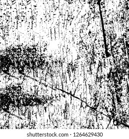 Vector grunge overlay texture. Black and white background. Abstract monochrome image includes a faded effect in dark tones