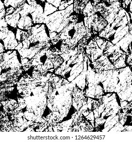 Vector grunge overlay texture. Black and white background. Abstract monochrome image includes a faded effect in dark tones
