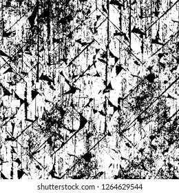 Vector grunge overlay texture. Black and white background. Abstract monochrome image includes a faded effect in dark tones
