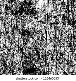 Vector grunge overlay texture. Black and white background. Abstract monochrome image includes a faded effect in dark tones