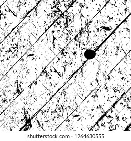 Vector grunge overlay texture. Black and white background. Abstract monochrome image includes a faded effect in dark tones