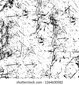 Vector grunge overlay texture. Black and white background. Abstract monochrome image includes a faded effect in dark tones