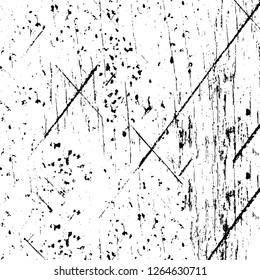 Vector grunge overlay texture. Black and white background. Abstract monochrome image includes a faded effect in dark tones