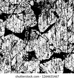 Vector grunge overlay texture. Black and white background. Abstract monochrome image includes a faded effect in dark tones