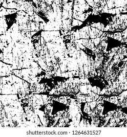 Vector grunge overlay texture. Black and white background. Abstract monochrome image includes a faded effect in dark tones