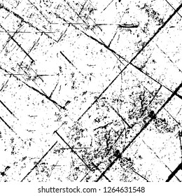 Vector grunge overlay texture. Black and white background. Abstract monochrome image includes a faded effect in dark tones