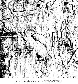 Vector grunge overlay texture. Black and white background. Abstract monochrome image includes a faded effect in dark tones