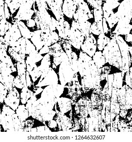 Vector grunge overlay texture. Black and white background. Abstract monochrome image includes a faded effect in dark tones