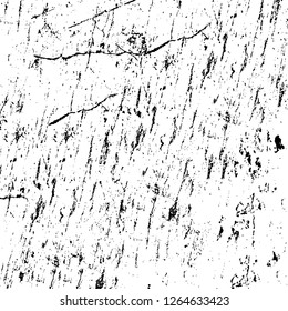 Vector grunge overlay texture. Black and white background. Abstract monochrome image includes a faded effect in dark tones
