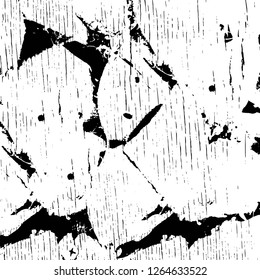 Vector grunge overlay texture. Black and white background. Abstract monochrome image includes a faded effect in dark tones