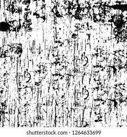 Vector grunge overlay texture. Black and white background. Abstract monochrome image includes a faded effect in dark tones