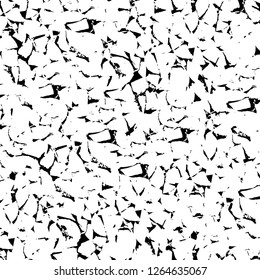 Vector grunge overlay texture. Black and white background. Abstract monochrome image includes a faded effect in dark tones