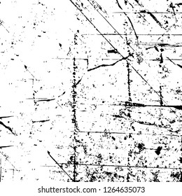 Vector grunge overlay texture. Black and white background. Abstract monochrome image includes a faded effect in dark tones