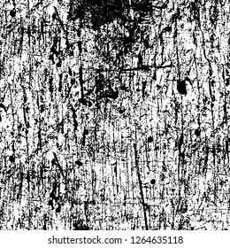 Vector grunge overlay texture. Black and white background. Abstract monochrome image includes a faded effect in dark tones