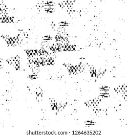 Vector grunge overlay texture. Black and white background. Abstract monochrome image includes a faded effect in dark tones