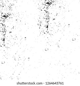 Vector grunge overlay texture. Black and white background. Abstract monochrome image includes a faded effect in dark tones