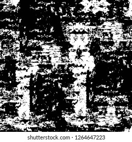 Vector grunge overlay texture. Black and white background. Abstract monochrome image includes a faded effect in dark tones