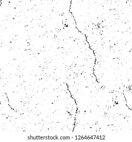 Vector grunge overlay texture. Black and white background. Abstract monochrome image includes a faded effect in dark tones