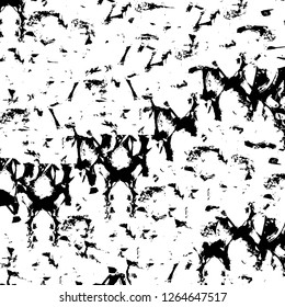 Vector grunge overlay texture. Black and white background. Abstract monochrome image includes a faded effect in dark tones
