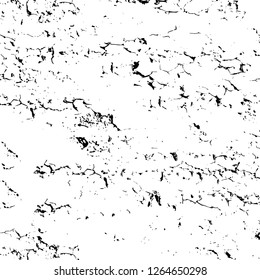 Vector grunge overlay texture. Black and white background. Abstract monochrome image includes a faded effect in dark tones