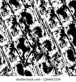 Vector grunge overlay texture. Black and white background. Abstract monochrome image includes a faded effect in dark tones
