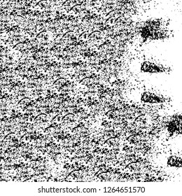 Vector grunge overlay texture. Black and white background. Abstract monochrome image includes a faded effect in dark tones