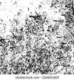 Vector grunge overlay texture. Black and white background. Abstract monochrome image includes a faded effect in dark tones