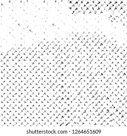 Vector grunge overlay texture. Black and white background. Abstract monochrome image includes a faded effect in dark tones