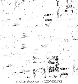 Vector grunge overlay texture. Black and white background. Abstract monochrome image includes a faded effect in dark tones