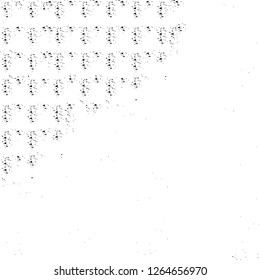 Vector grunge overlay texture. Black and white background. Abstract monochrome image includes a faded effect in dark tones