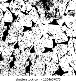 Vector grunge overlay texture. Black and white background. Abstract monochrome image includes a faded effect in dark tones
