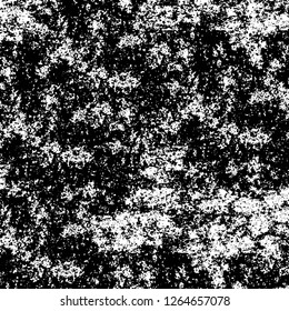 Vector grunge overlay texture. Black and white background. Abstract monochrome image includes a faded effect in dark tones