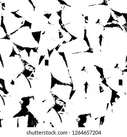 Vector grunge overlay texture. Black and white background. Abstract monochrome image includes a faded effect in dark tones