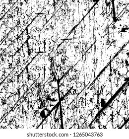 Vector grunge overlay texture. Black and white background. Abstract monochrome image includes a faded effect in dark tones