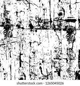 Vector grunge overlay texture. Black and white background. Abstract monochrome image includes a faded effect in dark tones