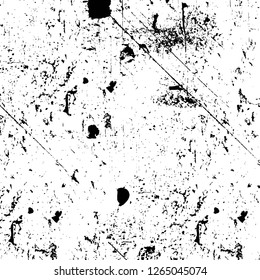 Vector grunge overlay texture. Black and white background. Abstract monochrome image includes a faded effect in dark tones