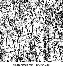 Vector grunge overlay texture. Black and white background. Abstract monochrome image includes a faded effect in dark tones