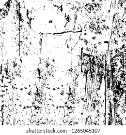 Vector grunge overlay texture. Black and white background. Abstract monochrome image includes a faded effect in dark tones