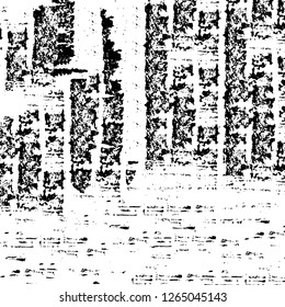 Vector grunge overlay texture. Black and white background. Abstract monochrome image includes a faded effect in dark tones