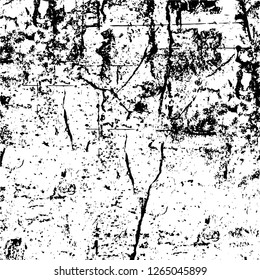Vector grunge overlay texture. Black and white background. Abstract monochrome image includes a faded effect in dark tones